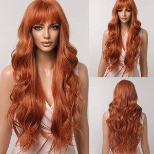 (( FREE SHIPPING )) 1pc Synthetic Long Red Hair Wig
